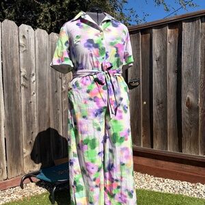 Drapey Print Jumpsuit